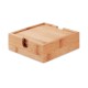 Set de Portavasos de Bambú en Caja