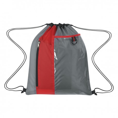 Morral Deportivo con Bolsillo Transparente de PL/PES y PVC