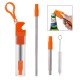 Kit de Popote de Acero Inoxidable con Destapador de Botellas 2 en 1