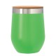 Vaso Térmico para Vino de Acero Inoxidable con Tapa de Bambú 12 Oz.