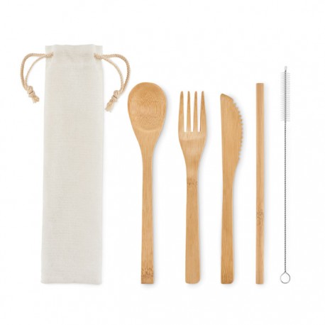 Set de Cubiertos de Bambú