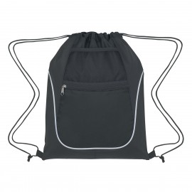 Morral Deportivo de PL/PES y Non-Woven con Cordón y Bolsillos Dobles